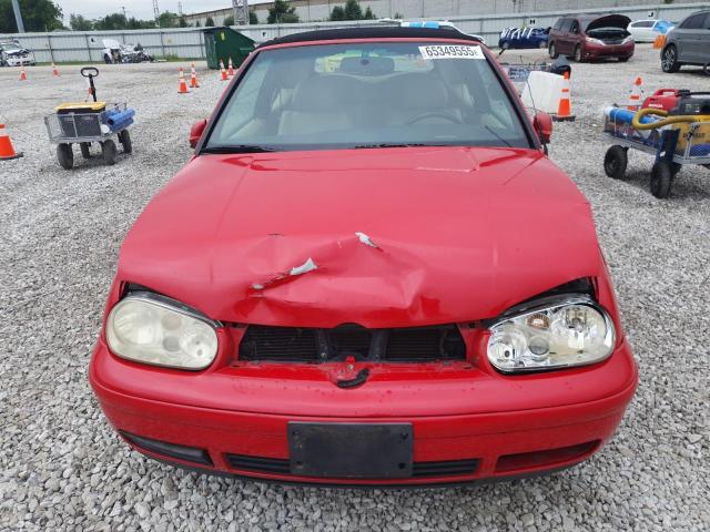 3VWDC21V61M803051 - 2001 VOLKSWAGEN CABRIO GLX 红色 照片 5