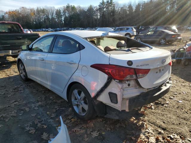 5NPDH4AEXDH319460 - 2013 HYUNDAI ELANTRA GLS WHITE photo 3