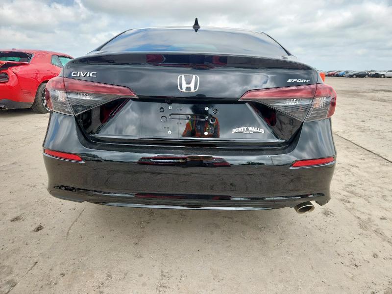 2HGFE2F50SH502453 - 2025 HONDA CIVIC SPORT BLACK photo 6