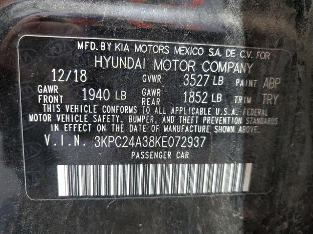 3KPC24A38KE072937 - 2019 HYUNDAI ACCENT SE Czarny zdjęcie 13