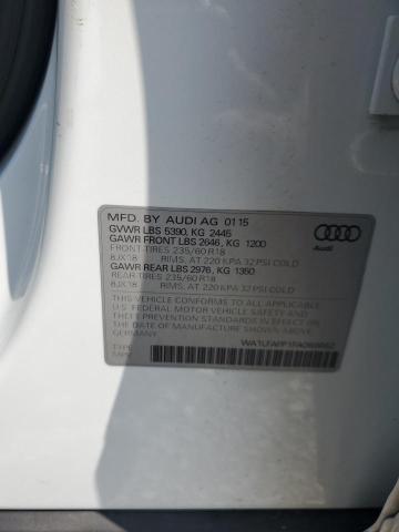 WA1LFAFP1FA089662 - 2015 AUDI Q5 PREMIUM PLUS WHITE photo 13