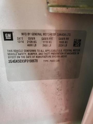 2G4GK5EX9F9198678 - 2015 BUICK REGAL 银色 照片 13