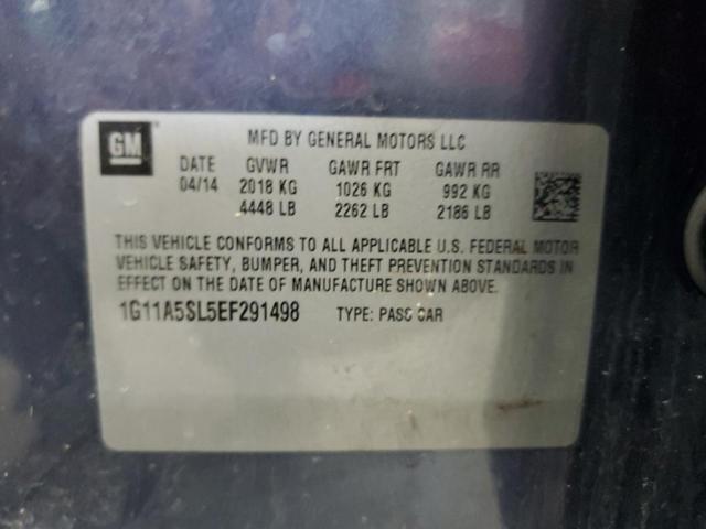 1G11A5SL5EF291498 - 2014 CHEVROLET MALIBU LS BLUE photo 12