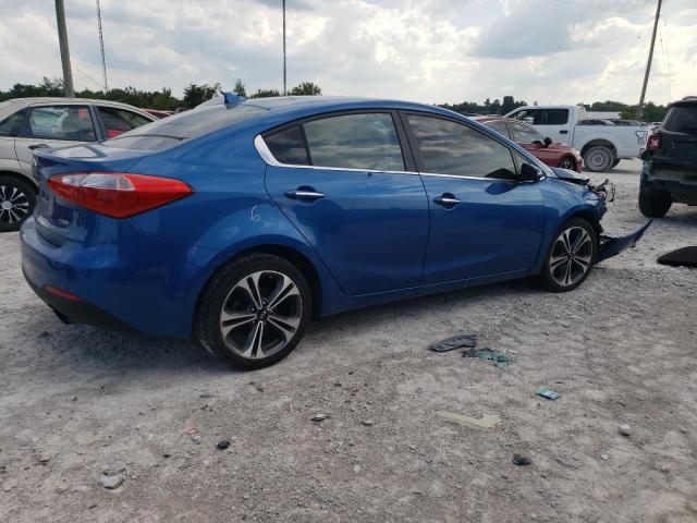 KNAFX4A85E5093090 - 2014 KIA FORTE EX BLUE photo 3