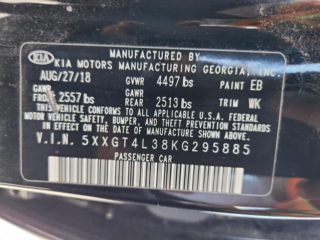 5XXGT4L38KG295885 - 2019 KIA OPTIMA LX BLACK photo 12