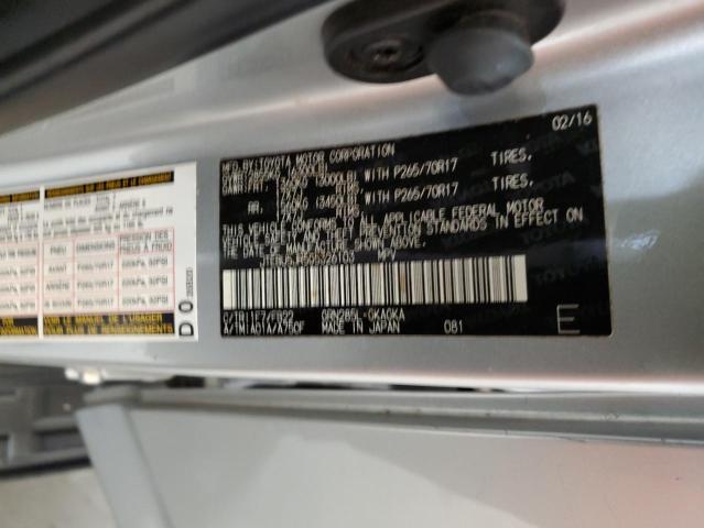 JTEBU5JR5G5326103 - 2016 TOYOTA 4RUNNER SR5/SR5 PREMIUM 银色 照片 13