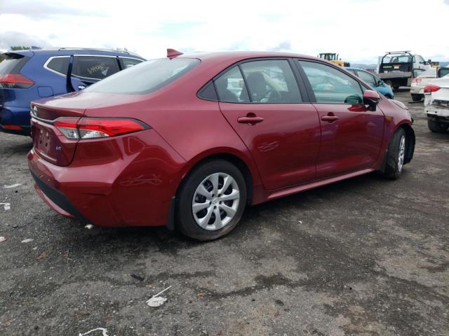 5YFEPMAE0NP330186 - 2022 TOYOTA COROLLA LE RED photo 3