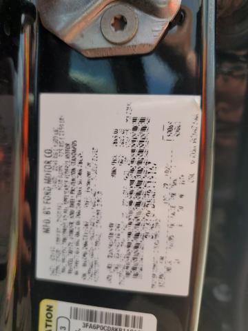 3FA6P0CD8KR119167 - 2019 FORD FUSION SEL 黑色 照片 12