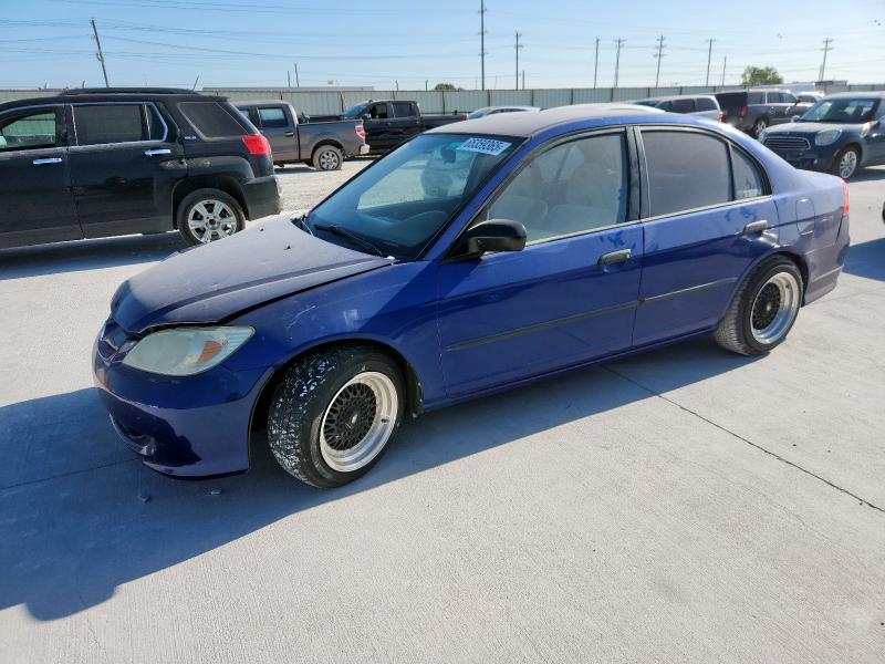 1HGES16374L015446 - 2004 HONDA CIVIC DX VP BLUE photo 1