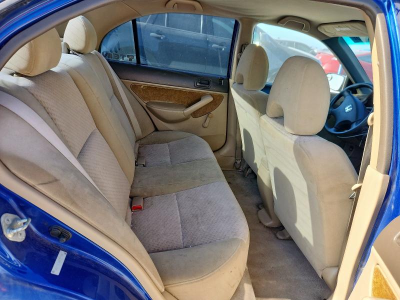 1HGES16374L015446 - 2004 HONDA CIVIC DX VP BLUE photo 10