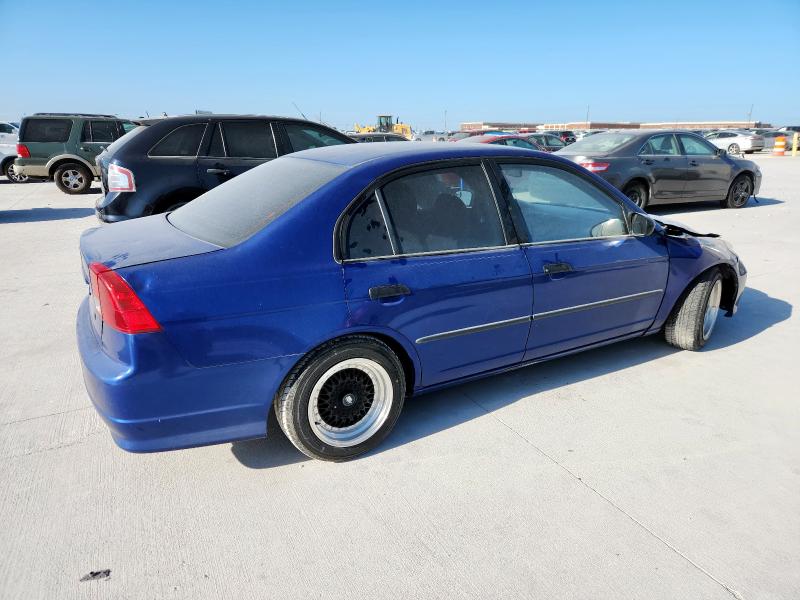 1HGES16374L015446 - 2004 HONDA CIVIC DX VP BLUE photo 3