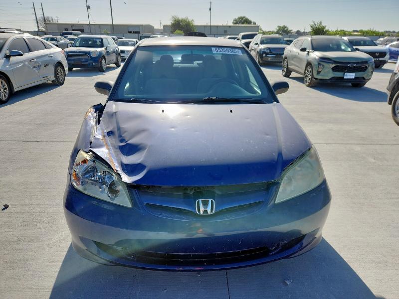 1HGES16374L015446 - 2004 HONDA CIVIC DX VP BLUE photo 5