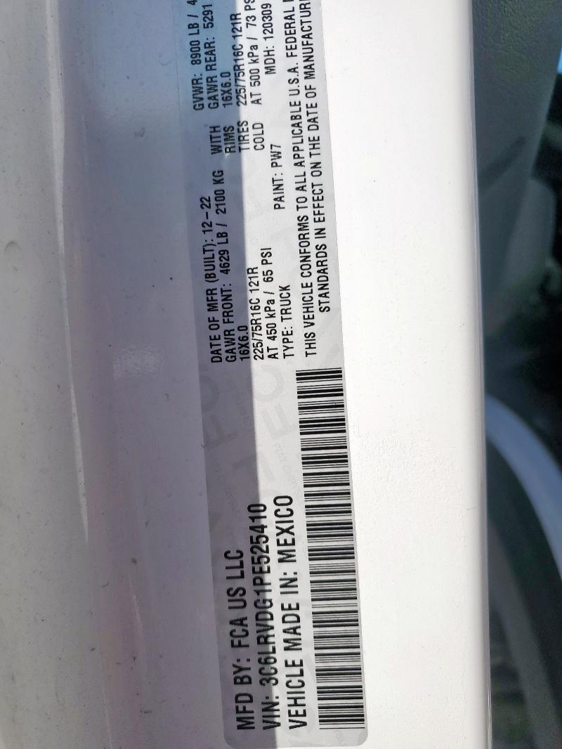 3C6LRVDG1PE525410 - 2023 RAM PROMASTER 2500 HIGH أبيض صورة 13