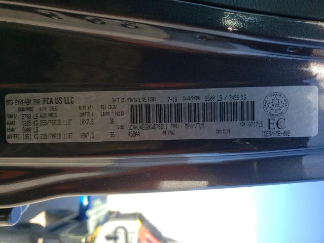 1C4HJXEG0KW676611 - 2019 JEEP WRANGLER U SAHARA BLACK photo 10