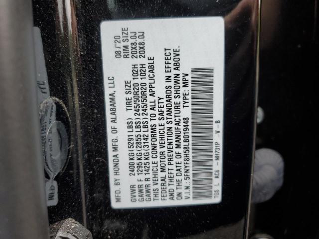 5FNYF8H58LB019448 - 2020 HONDA PASSPORT EXL Qara foto 13