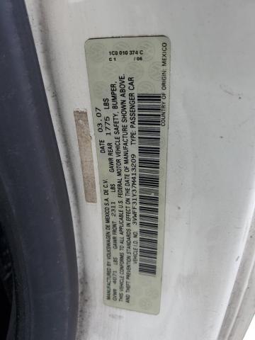 3VWFF31Y37M413209 - 2007 VOLKSWAGEN NEW BEETLE TRIPLE WHITE WHITE photo 14