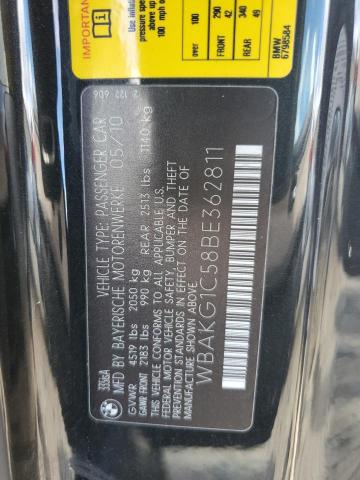 WBAKG1C58BE362811 - 2011 BMW 335 IS BLACK photo 12