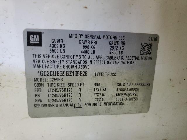 1GC2CUEG9GZ195826 - 2016 CHEVROLET SILVERADO C2500 HEAVY DUTY WHITE photo 12