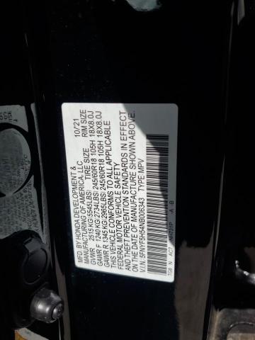 5FNYF5H54NB006343 - 2022 HONDA PILOT EXL BLACK photo 13