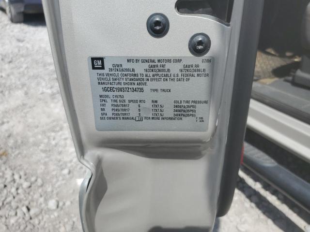 1GCEC19V37Z134735 - 2007 CHEVROLET SILVERADO C1500 CLASSIC Gümüş foto 12