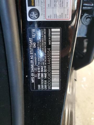 WDDUG8DB8KA465054 - 2019 MERCEDES-BENZ S 560 BLACK photo 10