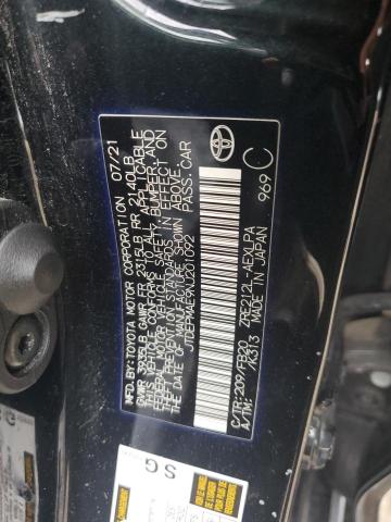 JTDEPMAE9NJ201092 - 2022 TOYOTA COROLLA LE 黑色 照片 13