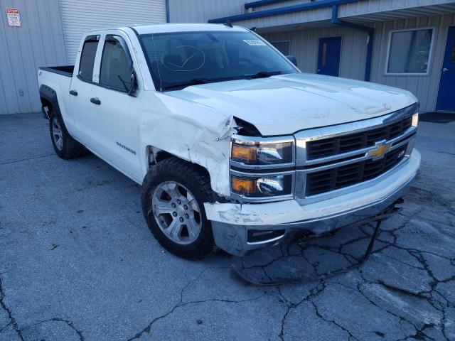 1GCVKREH6EZ300633 - 2014 CHEVROLET SILVERADO K1500 LT WHITE photo 1