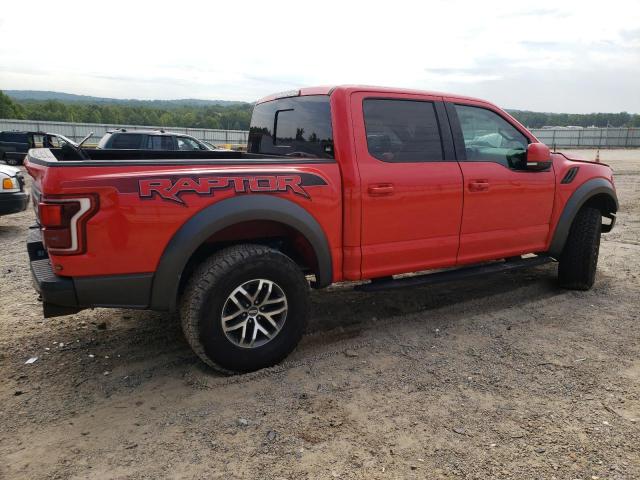 1FTFW1RG2JFD25245 - 2018 FORD F150 RAPTOR RED photo 3