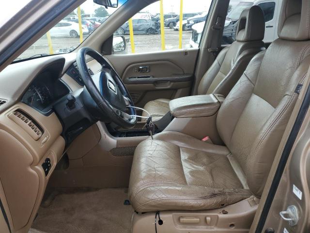 2HKYF18534H611169 - 2004 HONDA PILOT EXL GOLD photo 7