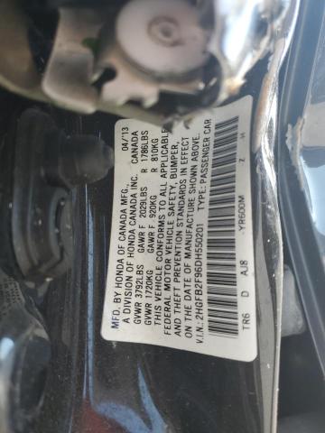 2HGFB2F96DH550201 - 2013 HONDA CIVIC EXL 灰色 照片 12