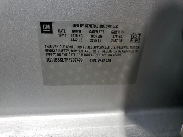 1G11B5SL7FF207499 - 2015 CHEVROLET MALIBU LS SILVER photo 12