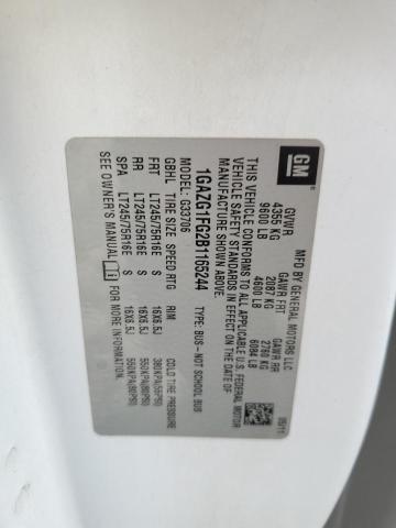 1GAZG1FG2B1165244 - 2011 CHEVROLET EXPRESS 3500 LT WHITE photo 13