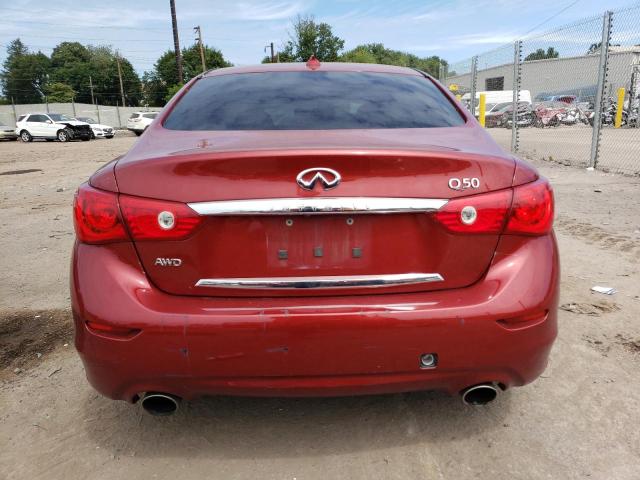 JN1BV7AR9EM706841 - 2014 INFINITI Q50 BASE RED photo 6