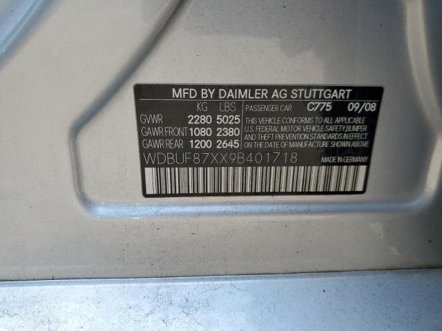 WDBUF87XX9B401718 - 2009 MERCEDES-BENZ E350 350 4MATIC SILVER photo 12