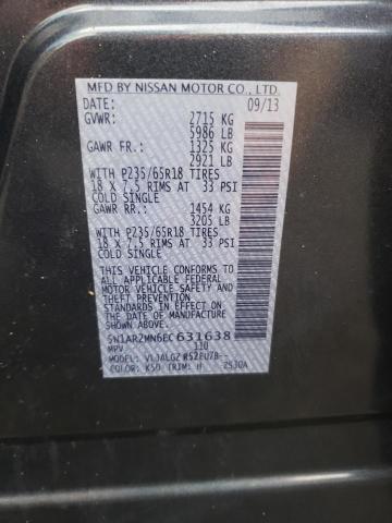 5N1AR2MN6EC631638 - 2014 NISSAN PATHFINDER S GRAY photo 13