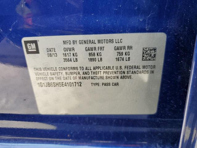 1G1JB6SH5E4101712 - 2014 CHEVROLET SONIC LS 蓝色 照片 12