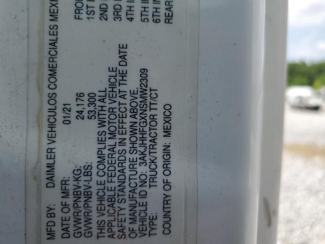 3AKJHHFGXNSMW2309 - 2022 FREIGHTLINER CASCADIA 1 白色 照片 10