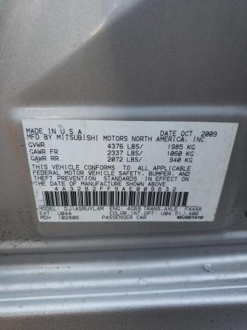 4A32B2FF9AE009632 - 2010 MITSUBISHI GALANT FE SILVER photo 10