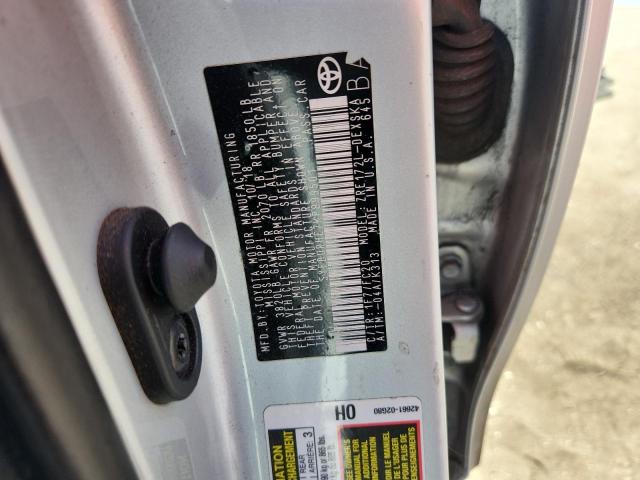 5YFBURHE7KP899501 - 2019 TOYOTA COROLLA L ვერცხლისფერი ფოტო 12