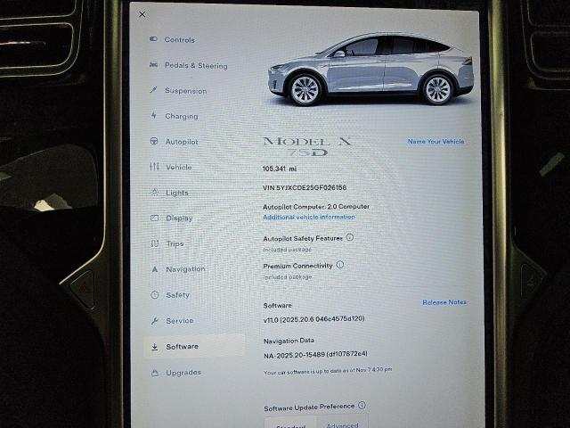 5YJXCDE25GF026158 - 2016 TESLA MODEL X Plata foto 9
