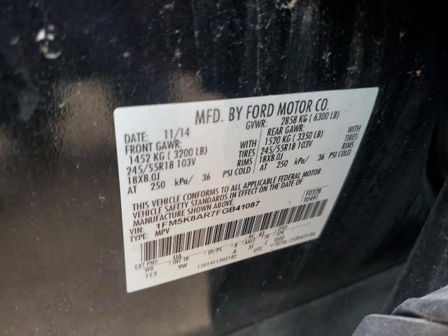 1FM5K8AR7FGB41087 - 2015 FORD EXPLORER POLICE INTERCEPTOR BLACK photo 13