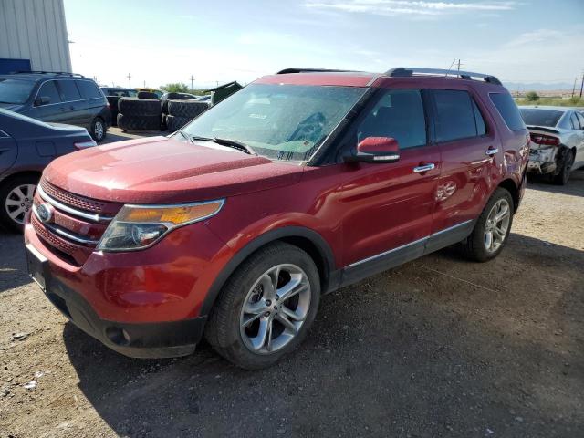 1FM5K8F82FGB79360 - 2015 FORD EXPLORER LIMITED RED photo 1