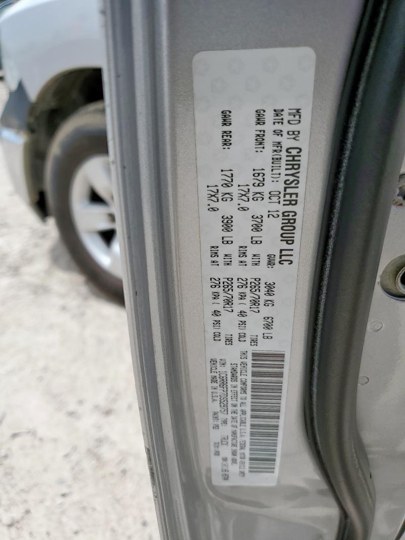 1C6RR6FP7DS529757 - 2013 RAM 1500 ST SILVER photo 12