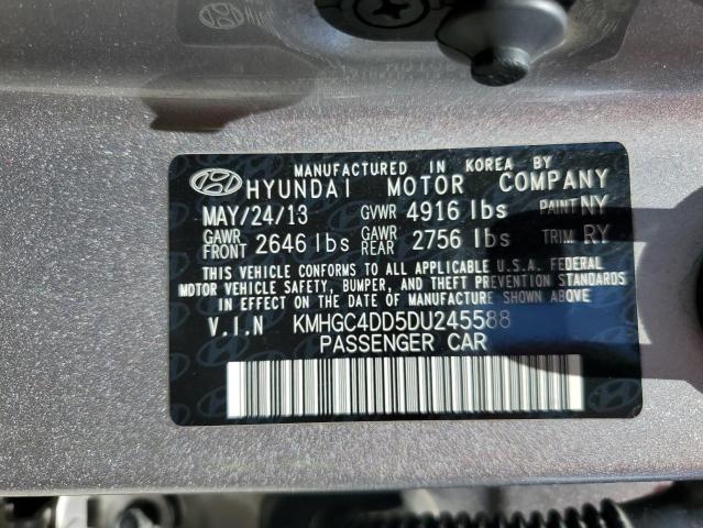 KMHGC4DD5DU245588 - 2013 HYUNDAI GENESIS 3.8L SILVER photo 12