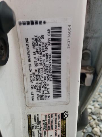 5Y2SL63865Z472131 - 2005 PONTIAC VIBE WHITE photo 12