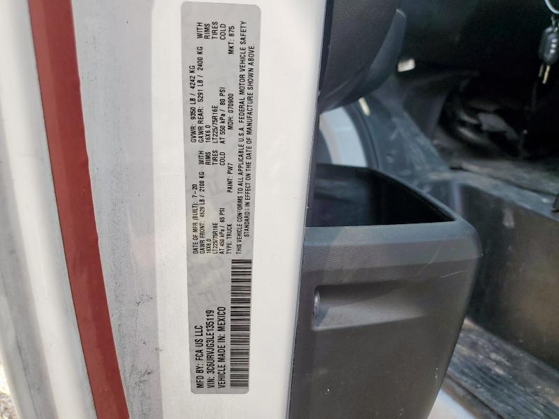 3C6URVJG3LE135119 - 2020 RAM PROMASTER 3500 HIGH თეთრი ფოტო 13