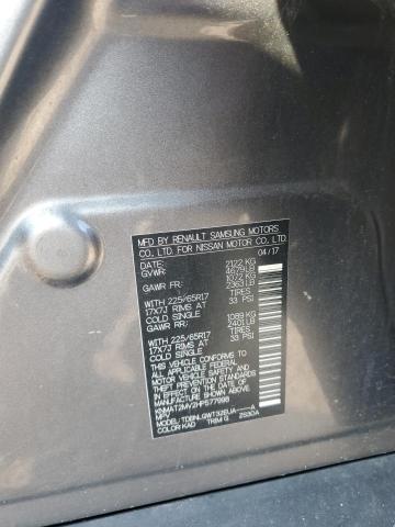 KNMAT2MV2HP577998 - 2017 NISSAN ROGUE S ნაცრისფერი ფოტო 13