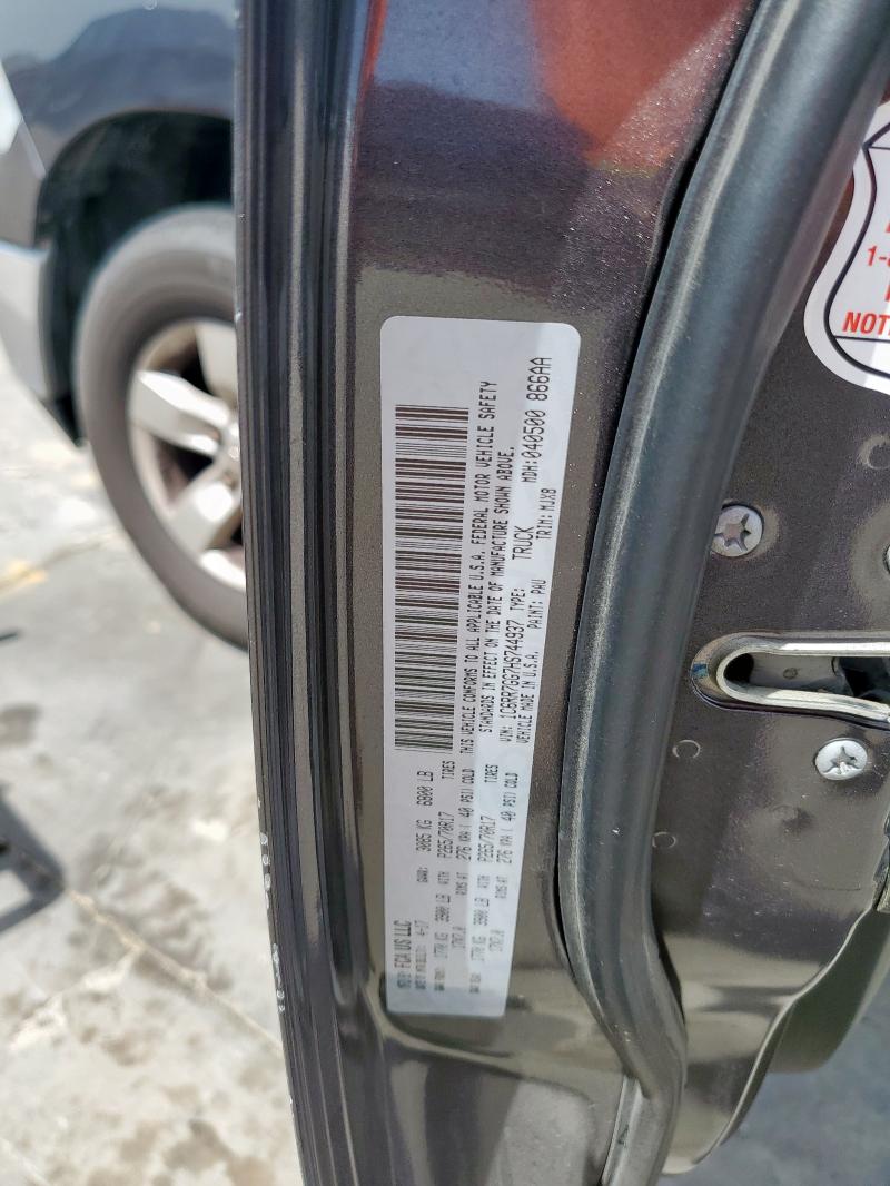 1C6RR7GG7HS744937 - 2017 RAM 1500 SLT GRAY photo 12