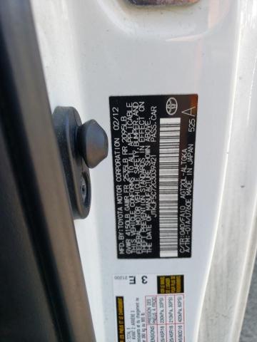 JTKJF5C72C3039421 - 2012 TOYOTA SCION TC 白色 照片 12