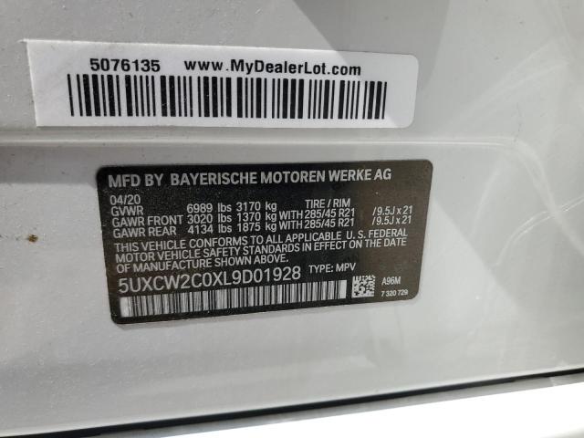 5UXCW2C0XL9D01928 - 2020 BMW X7 XDRIVE40I WHITE photo 14